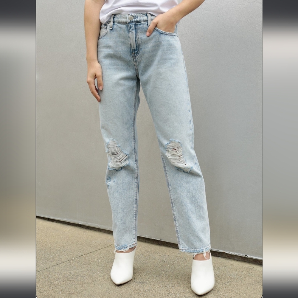 NWT Hudson Jessi Relaxed Cropped Boyfriend Jean Save Tonight Wash Size 29